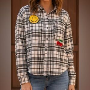 No Comment Sensory Flannel Button Down Shirt
